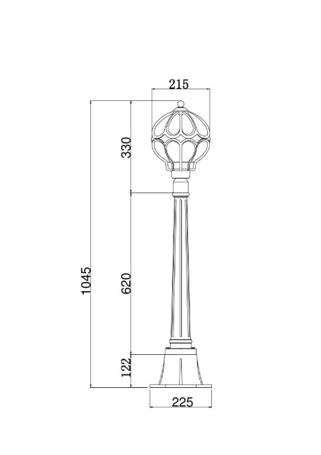 Уличный светильник Maytoni Via O023FL-01G