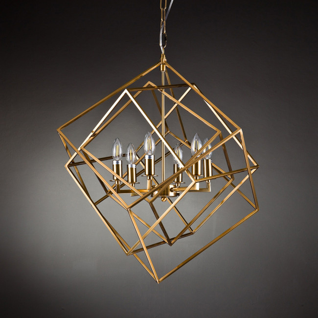 Подвесная люстра Delight Collection Matrix KM0282P-6 brass Подвесная люстра Delight Collection Matrix KM0282P-6 brass