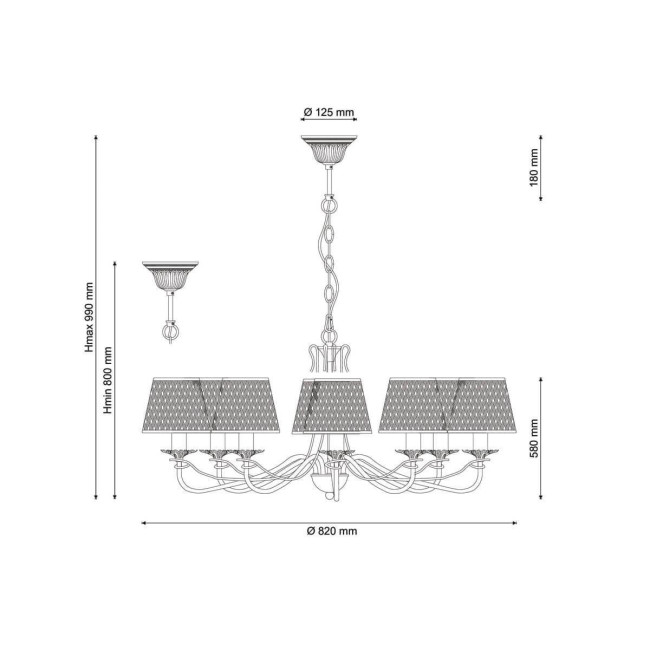 Подвесная люстра Lucia Tucci Bari 371.5 Ivory Подвесная люстра Lucia Tucci Bari 371.5 Ivory