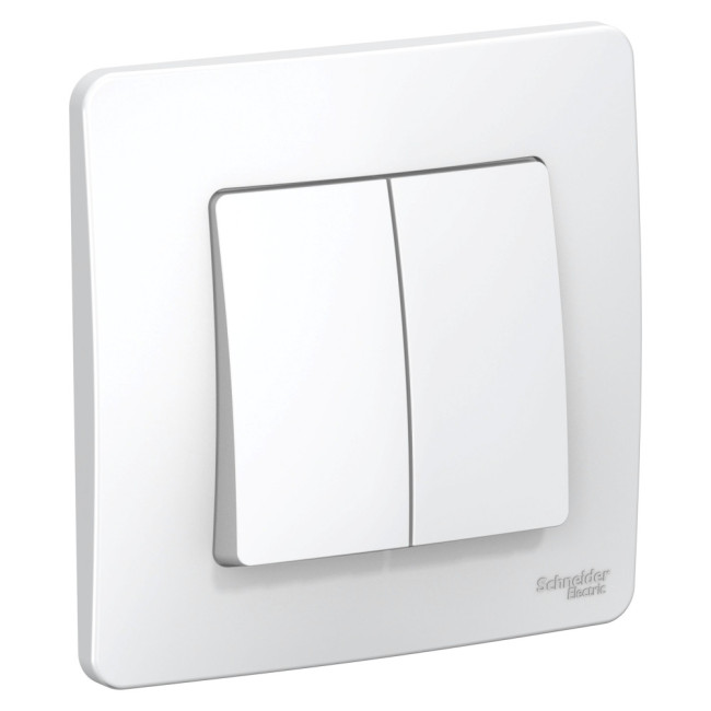 Выключатель 2-клавишный 10А Systeme Electric Blanca внутр BLNVS010501 Выключатель 2-клавишный 10А Systeme Electric Blanca внутр BLNVS010501