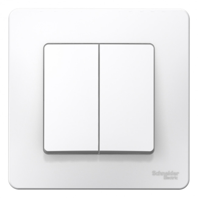 Выключатель 2-клавишный 10А Systeme Electric Blanca внутр BLNVS010501 Выключатель 2-клавишный 10А Systeme Electric Blanca внутр BLNVS010501