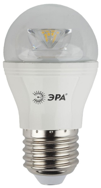 Лампа светодиодная Эра E27 7W 2700K LED P45-7W-827-E27-Clear Б0017243 Лампа светодиодная Эра E27 7W 2700K LED P45-7W-827-E27-Clear Б0017243