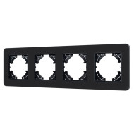 Рамка на 4 поста стеклянная Arlight FRM-OMALI-SFGS-4-BK 049717