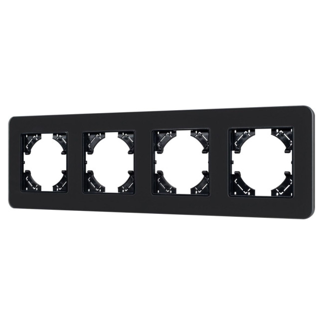 Рамка на 4 поста стеклянная Arlight FRM-OMALI-SFGS-4-BK 049717