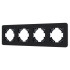 Рамка на 4 поста стеклянная Arlight FRM-OMALI-SFGS-4-BK 049717