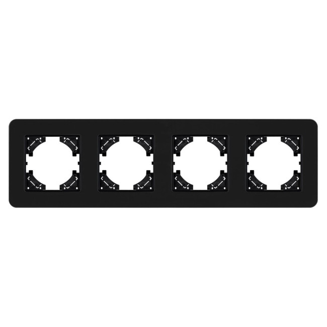 Рамка на 4 поста стеклянная Arlight FRM-OMALI-SFGS-4-BK 049717