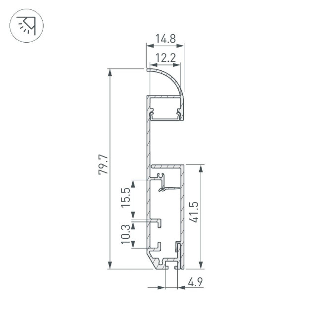 Профиль Arlight PLINTUS-H80-2000 BLACK 045448 Профиль Arlight PLINTUS-H80-2000 BLACK 045448