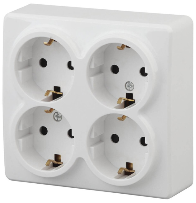Розетка ЭРА Эксперт 4х2P E со шторками Schuko 16A 250V 11-2211-01 Б0020709 Розетка ЭРА Эксперт 4х2P E со шторками Schuko 16A 250V 11-2211-01 Б0020709