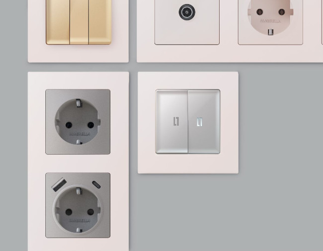 Рамка четырехместная Ambrella Volt Techno AF220204 Рамка четырехместная Ambrella Volt Techno AF220204