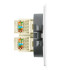 Розетка компьютерная 2-местная RJ-45 (механизм) Stekker Мия RST00-3111-01 50437
