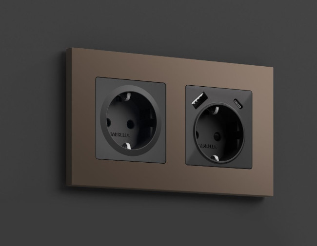 Лицевая панель для розетки с/з Ambrella Volt Alfa AP9060 Лицевая панель для розетки с/з Ambrella Volt Alfa AP9060