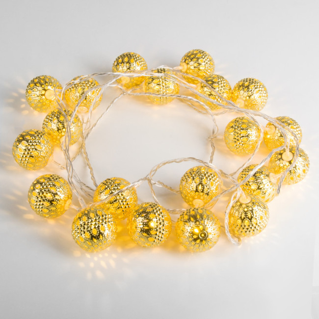 Светодиодная нить Eurosvet 400-003 золото/теплый белый с эффектом мерцания 2,8м IP20