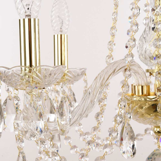 Подвесная люстра Bohemia Ivele Crystal 5417/6/165 G Clear/M-1G Подвесная люстра Bohemia Ivele Crystal 5417/6/165 G Clear/M-1G