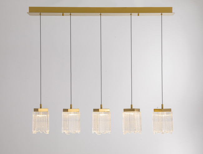 Подвесной светильник MD25020403-5B2 Satin gold, LED/25.4W, 3000K dimmable