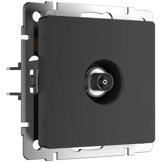 ТВ-розетка Werkel оконечная черный матовый W1183008 4690389157028 ТВ-розетка Werkel оконечная черный матовый W1183008 4690389157028