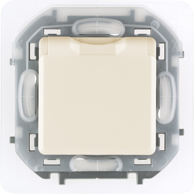 Розетка с/з со шторками с защитной крышкой Legrand Inspiria 673741 Розетка с/з со шторками с защитной крышкой Legrand Inspiria 673741