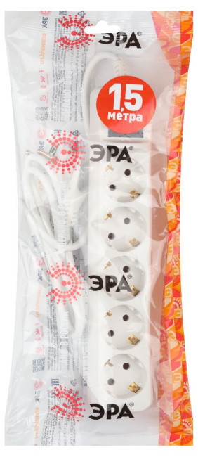 Удлинитель электрический Эра UX-5es-1,5m Б0035756