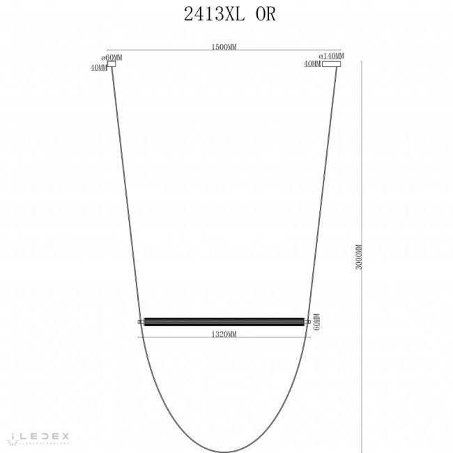 Подвесной светильник iLedex Rocks 2413XL OR Подвесной светильник iLedex Rocks 2413XL OR