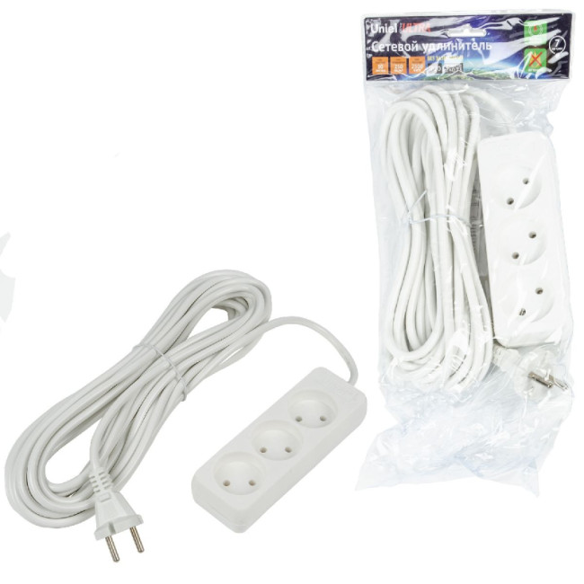 Удлинитель бытовой Uniel Ultra S-CU3-7 WHITE UL-00009986