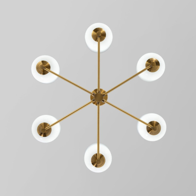 Люстра на штанге Eurosvet Loona 60161/6 латунь a065611 Люстра на штанге Eurosvet Loona 60161/6 латунь a065611