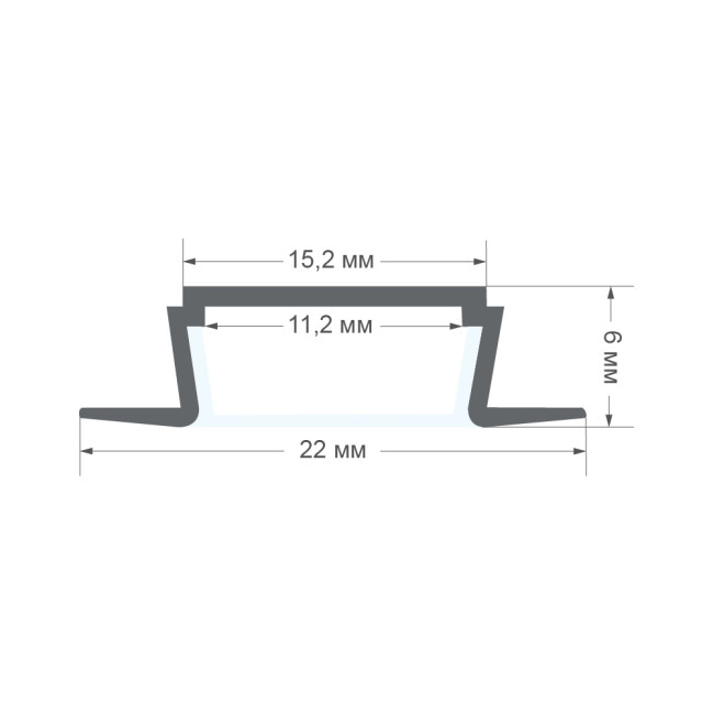 Профиль встраиваемый Apeyron ширина ленты до 10мм (рассеиватель, заглушки - 2шт) 08-02-ЧБ Профиль встраиваемый Apeyron ширина ленты до 10мм (рассеиватель, заглушки - 2шт) 08-02-ЧБ