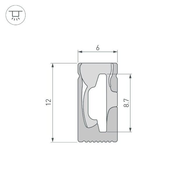 Силиконовый профиль Arlight WPH-FLEX-0612-SIDE-S8-10m BLACK 045785 Силиконовый профиль Arlight WPH-FLEX-0612-SIDE-S8-10m BLACK 045785