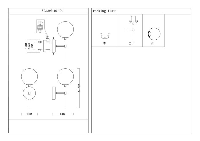 Бра ST LUCE LIMANO SL1203.401.01