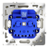 Розетка с защитными шторками и крышкой Voltum S70 VLS040305 (сталь)