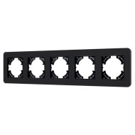 Рамка на 5 постов стеклянная Arlight FRM-OMALI-SFGS-5-BK 049721