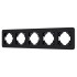 Рамка на 5 постов стеклянная Arlight FRM-OMALI-SFGS-5-BK 049721 Рамка на 5 постов стеклянная Arlight FRM-OMALI-SFGS-5-BK 049721
