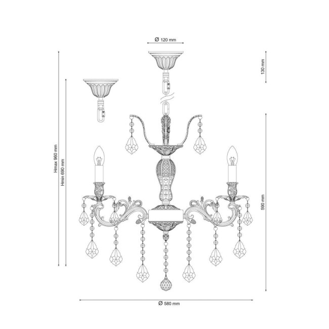 Подвесная люстра Lucia Tucci Barletta 122.6 Cream White Подвесная люстра Lucia Tucci Barletta 122.6 Cream White
