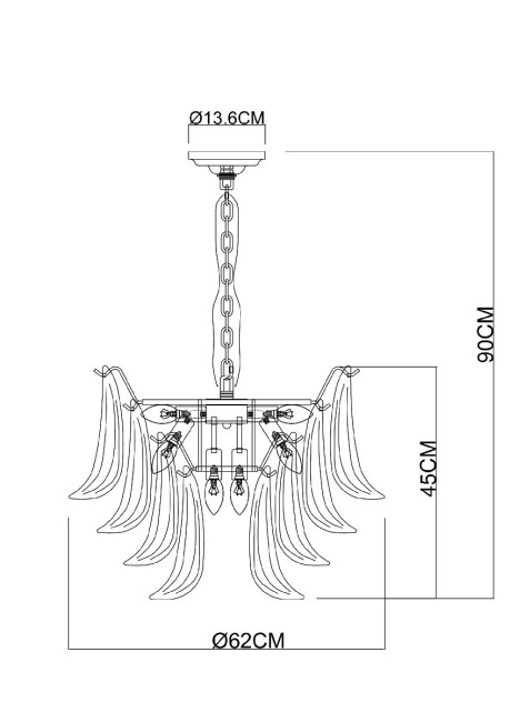 Подвесная люстра Arte Lamp Maya A4072LM-9GO