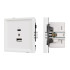 Механизм USB розетки Arlight SCT-TENDO-MUAC-SFPL-WH (5V, 3A, QC3) 054539