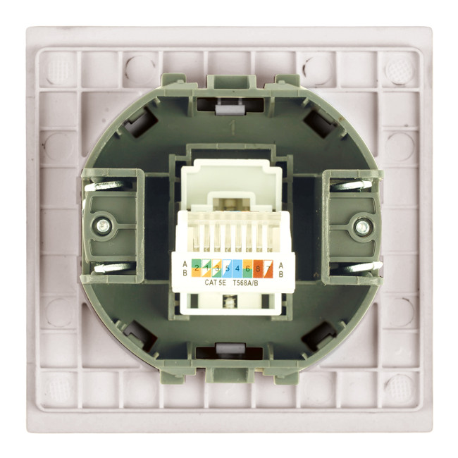 Розетка компьютерная 1-местная RJ-45 (механизм) Stekker Мия RST00-3117-08 50480