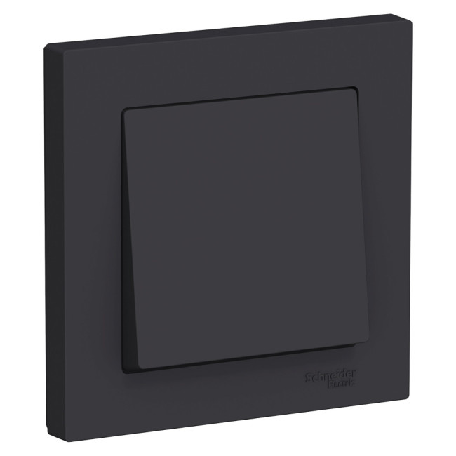 Выключатель 1-клавишный сх.1, 10АХ Systeme Electric AtlasDesign Карбон ATN001012 Выключатель 1-клавишный сх.1, 10АХ Systeme Electric AtlasDesign Карбон ATN001012