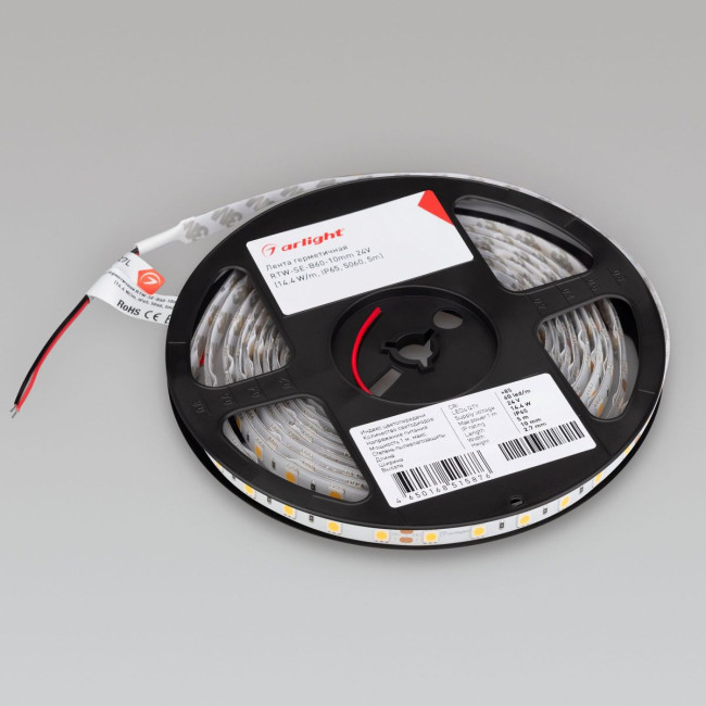 Светодиодная герметичная лента Arlight RTW-SE-B60-10mm 24V White6000 (14.4 W/m, IP65, 5m) 014626(3) Светодиодная герметичная лента Arlight RTW-SE-B60-10mm 24V White6000 (14.4 W/m, IP65, 5m) 014626(3)