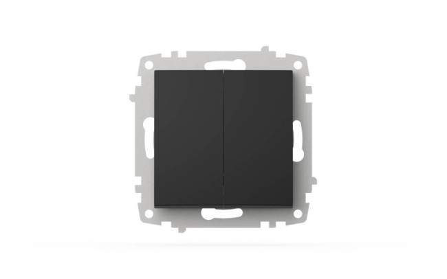 Выключатель двухклавишный ELBI Zena Vega 609-014800-202 Выключатель двухклавишный ELBI Zena Vega 609-014800-202