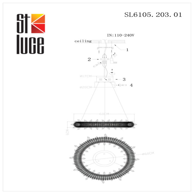 Подвесная люстра ST Luce Lucchero SL6105.203.01 Подвесная люстра ST Luce Lucchero SL6105.203.01