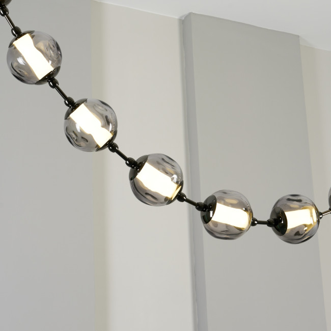 Подвесной светильник OD2437A-16 pearl black/smoke