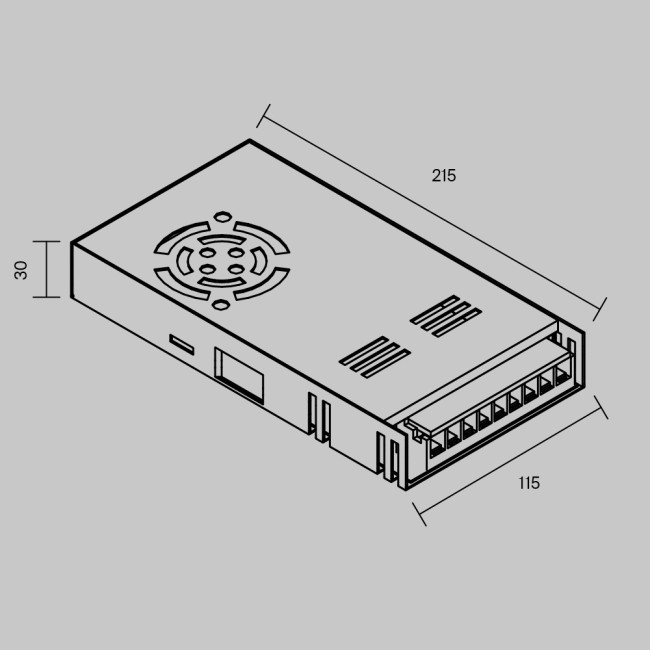 Блок питания Maytoni Led Strip PSL002 24В 300Вт IP20 821020 Блок питания Maytoni Led Strip PSL002 24В 300Вт IP20 821020