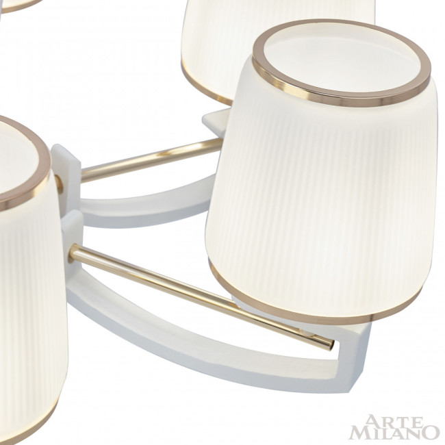Подвесная люстра Arte Milano Florentia-2457 302457/8 Wh/Gd