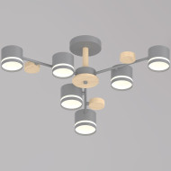 Люстра на штанге Reluce 68730-0.3-06 GX53 GREY+WOOD