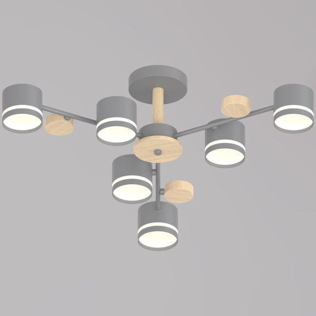 Люстра на штанге Reluce 68730-0.3-06 GX53 GREY+WOOD Люстра на штанге Reluce 68730-0.3-06 GX53 GREY+WOOD