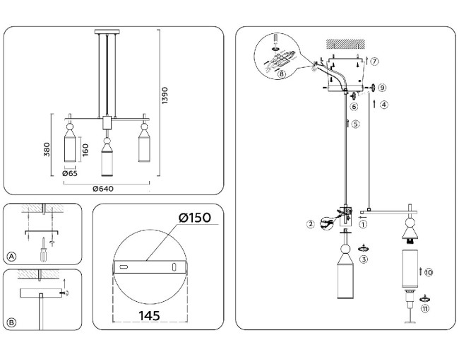 Подвесная люстра Ambrella Light High Light Heigh Light LH55278 Подвесная люстра Ambrella Light High Light Heigh Light LH55278