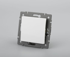 Механизм выключателя одноклавишный проходной Arlight SWT-MKP1-PL-WH-V (250V, 10A) 049871