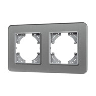 Рамка на 2 поста стеклянная Arlight FRM-OMALI-SFGS-2-GR 049710
