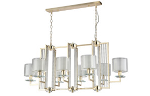 Подвесная люстра Crystal Lux Nicolas NICOLAS SP8 L1000 GOLD/WHITE Подвесная люстра Crystal Lux Nicolas NICOLAS SP8 L1000 GOLD/WHITE