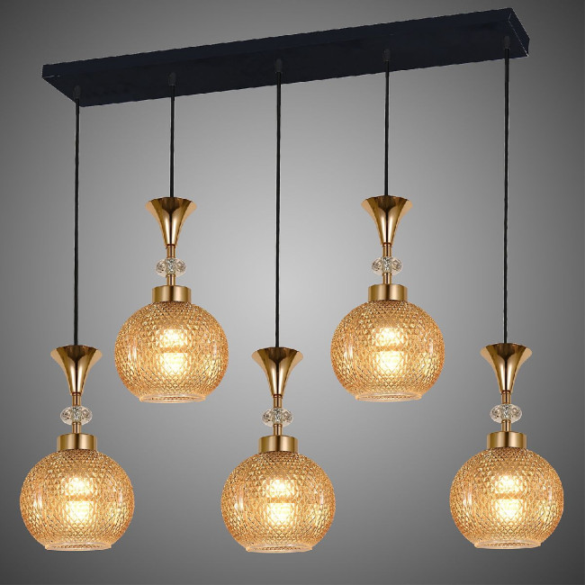 Подвесная люстра Reluce 02001-0.9-05L AMBER Подвесная люстра Reluce 02001-0.9-05L AMBER