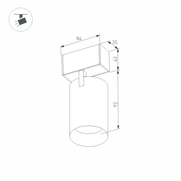 Трековый светодиодный светильник Arlight Mag-Spot-45-R85-12W Warm3000 032647 Трековый светодиодный светильник Arlight Mag-Spot-45-R85-12W Warm3000 032647