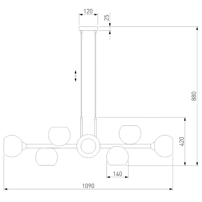 Подвесная люстра Eurosvet 70113/8 дымчатый